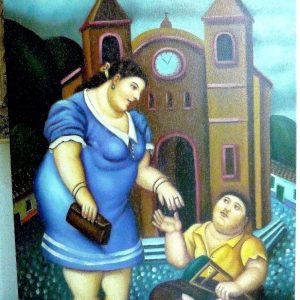 Fernado Botero - Elemosina - 90x60