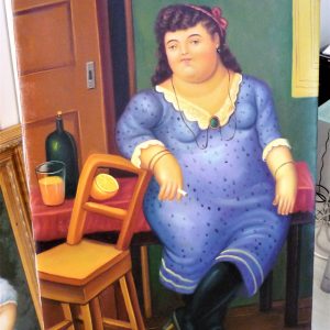 Fernado Botero - Donna con Sigaretta - 90x60