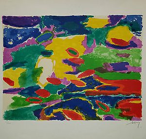 Gianni Dova - prova d'artista firmata incorniciata 80x60