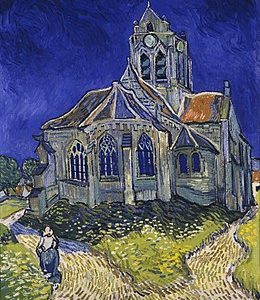 Van Gogh - La Chiesa di Auvers 1890 - 90x60